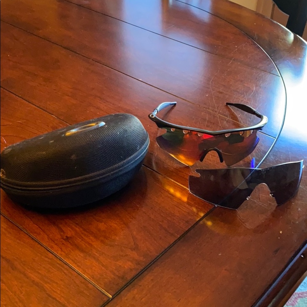 Oakley m frames with backup lens and case